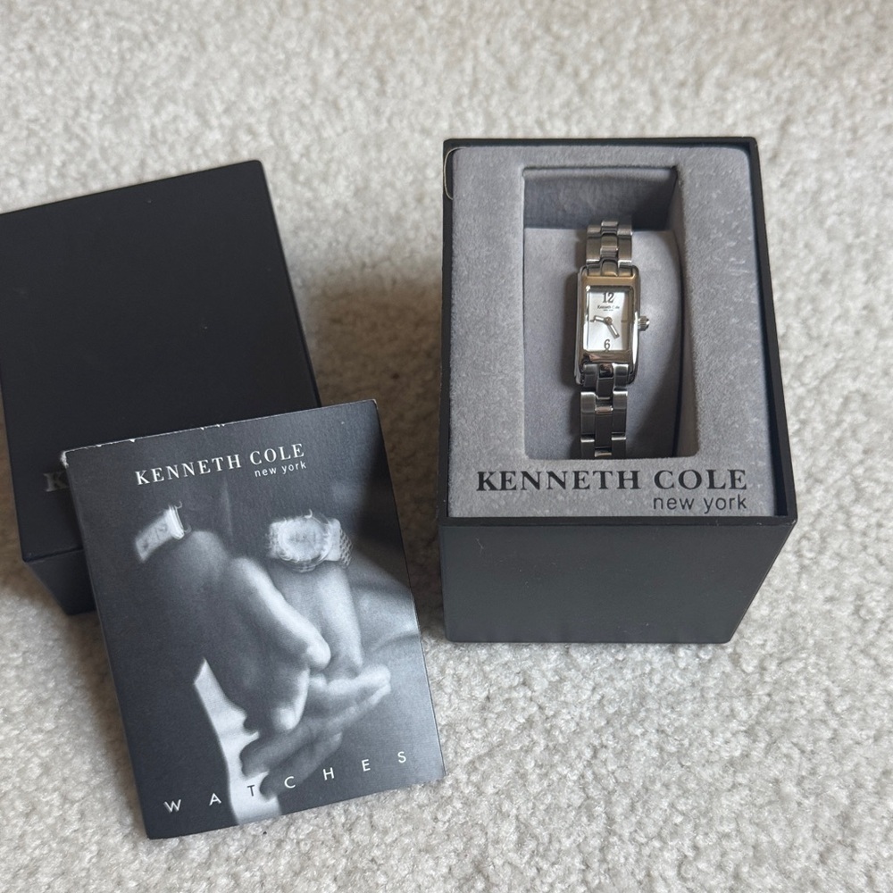 Vintage Kenneth Cole Black and Silver Watch